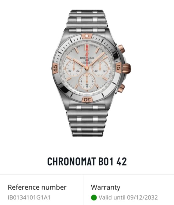 Breitling Chronomat B01 42 (stal / różowe złoto 18K) - obrazek 8