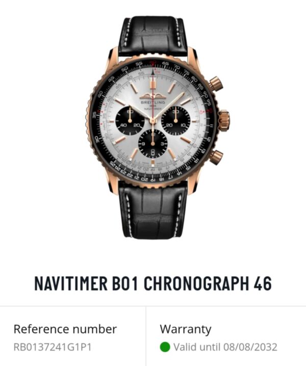 Breitling Navitimer B01 Chronograph Różowe Złoto 18K - obrazek 8